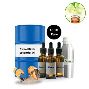 Aceite Esencial de Abedul Dulce Orgánico - Betula Lenta - Aceite Esencial 100% Puro y Natural Destilado al Vapor, Certificado por GMP, Aromaaz International - Product Image 1