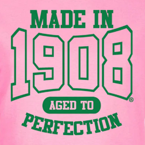   Camiseta Fabricada en 1908, Color Rosa, con Gráfico Bordado, Cuello Redondo, Manga Corta, Informal, Unisex, Suave, Transpirable, para Verano - Product Image 6