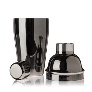 ชุดเครื่องมือบาร์เทนเดอร์ ชุดเชคเกอร์ค็อกเทลสแตนเลสสตีลขนาด 18 ออนซ์ รุ่น Luxury Bulk สี Gunmetal พร้อมฝาปิดแบบ Cobbler และที่กรองในตัว - Product Image 3