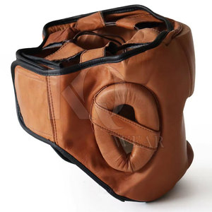 High Quality Leather Martial Arts <b>Head</b> Guard with Comfortable Inner Padding for Safe <b>Training</b> and Gym Sessions - Product Image 4