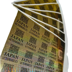 สติกเกอร์โฮโลแกรมป้องกันการปลอมแปลง วัสดุ PET สำหรับงานพิมพ์ UV/เลเซอร์/ดิจิทัล พร้อมโลโก้และบาร์โค้ดแบบกำหนดเอง - Product Image 1