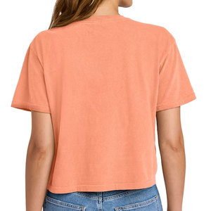Bella Canvas 8882 <b>Flowy</b> Cropped Tee Mockup Women Mauve Crop <b>Top</b> T-Shirt Mockup Model Clothing Cropped Tee Shirt - Product Image 5