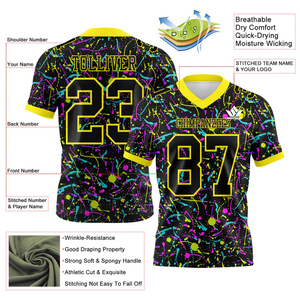 Camiseta de Fútbol Sublimada Personalizada SPARKWOR, Cuello en V, Manga Corta, Poliéster que Absorbe la Humedad, Unisex para Adultos, Todas las Temporadas - Product Image 1