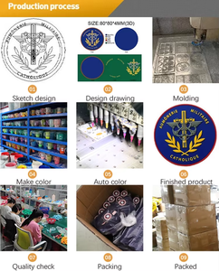 Badges en caoutchouc gaufré presse à chaud avec LOGO personnalisé patchs en silicone à coudre en PVC pour vêtements - Product Image 5