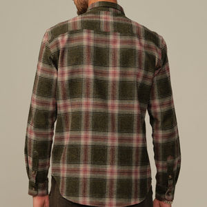 Chemise en flanelle pour homme 100% coton, chemise décontractée à boutons, chemise rayée bio à manches longues pour homme - Product Image 4