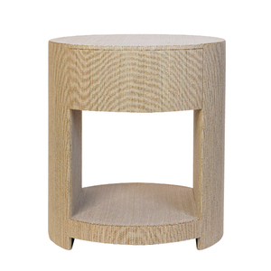 Elegante mesa auxiliar redonda de 1 cajón, accesorio para muebles de sala de estar - Product Image 1