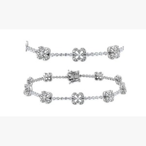 Pulsera de Diamantes Cultivados en Laboratorio, Oro Blanco de 14K - Product Image 1