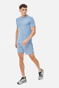 Conjunto de Camiseta y Pantalones Cortos de Algodón para Hombre, Ropa Deportiva Transpirable de Punto, Atuendo Informal de Verano, Conjunto de Verano con Logotipo Personalizado para Hombre - Product Image 3
