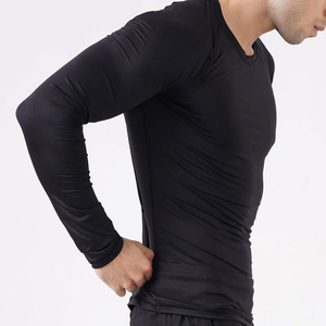 Camiseta Deportiva de Compresión Personalizada, Ajustada, Transpirable, para Hombre, Fitness, Lisa, al por Mayor, Tallas Grandes, para Gimnasio y Running - Product Image 4
