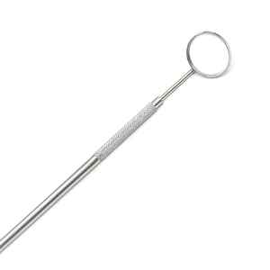 ENGR TRADERS CO Miroir buccal dentaire avec manche en acier inoxydable, poignée moletée, instrument chirurgical manuel professionnel, Classe I, argent - Product Image 2