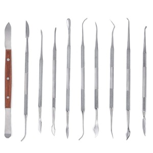 Kit de laboratoire dentaire professionnel en acier inoxydable RSI 10 pièces (ROUGE) Manuel pour le modelage des céramiques, artisanat dentaire, forceps d'extraction dentaire - Product Image 2