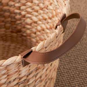 Wholesale Eco-Friendly Water Hyacinth Handwoven Storage Basket Multifunctional for Home Organization - Product Image 5