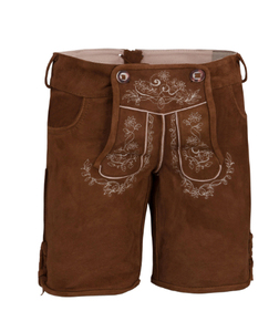 trachten lederhosen women authentic style leather shorts lederhosen women rustic traditional leather shorts - Product Image 4