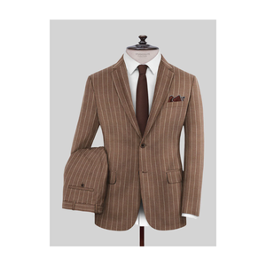 Trajes de Negocios Hechos a Mano de Lana y Seda Antiarrugas de Doble Botonadura de la Mejor Calidad de Steve & James - Product Image 1