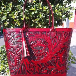 Bolso de Mano Tipo Clutch para Mujer, Hecho a Mano con Cuero Genuino, Diseño Grabado, Ligero, Vintage, Impermeable, Ecológico, para Bodas y Uso Diario - Product Image 5
