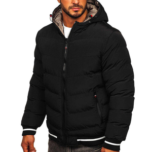 Men's Fashion Custom Logo Puffer Winter Jacket Windproof <b>Waterproof</b> <b>Padded</b> Hooded Collar Puffer Jackets - Product Image 1