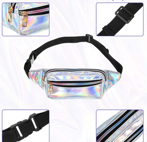 กระเป๋าคาดเอวผู้หญิงแบบมีสายสะพาย ดีไซน์โฮโลแกรมเงาวาว กันน้ำ เหมาะสำหรับผู้หญิงและเด็กผู้หญิง ใช้ได้ในงานเทศกาล ปาร์ตี้ ท่องเที่ยว เดินป่า และกิจกรรมกลางแจ้งอื่นๆ - Product Image 4