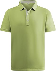 เสื้อแขนสั้นผู้ชาย ระบายอากาศได้ดี ซับเหงื่อ ผ้าถัก |   ชุดกอล์ฟสีพื้นแบบปรับแต่งได้สำหรับใส่ลำลอง - Product Image 6