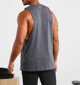 Camiseta sin Mangas de Verano para Entrenamiento, de Secado Rápido, Transpirable, Antibacteriana, de Algodón/Fibra de Bambú, Cuello Redondo, con Logotipo Personalizado - Product Image 3