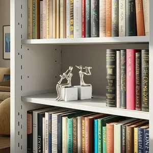 <b>Foldable</b> Metal Book Stand Portable Desktop Gravure Printed Book Holder Students Elegant Handmade Aluminium Gold-Plated Figurine - Product Image 6