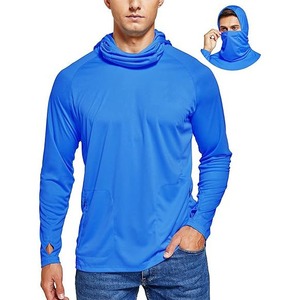 Camisetas de Pesca con Capucha para Pescadores Activos - Protección UPF 50+ Color Degradado Frontal Impermeable Transpirable Antibacteriano de Secado Rápido - Product Image 1