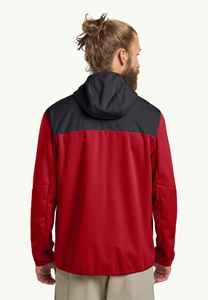 Veste en polaire rouge pour homme, col montant, fermeture éclair, coupe-vent, décontractée, color block, en polyester, coupe régulière - Product Image 5