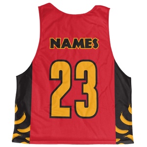 Custom 100% Polyester Lacrosse Jersey for Adults Loose Sublimated Pinnies College Team Sportswear Uniform - Product Image 4