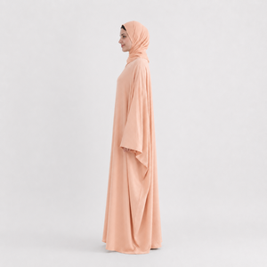 Premium Quality Anti-static Wrinkle Resistant Plus Size Loose Fit Modest <b>Abaya</b> Set for Women Maxi Length Full Sleeve - Product Image 3
