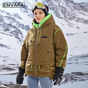 Nuevo abrigo corto de plumón para mujer con capucha, chaqueta impermeable de invierno, cálida, gruesa, ligera, informal y moderna. - Product Image 5