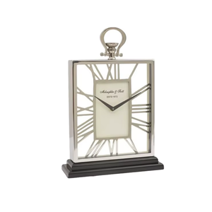 Luxury Modern Aluminum Table <b>Clock</b> Decorative Quartz Desk <b>Clock</b> with Handle Accent for Home Office Shelf Elegant Decor Use - Product Image 2
