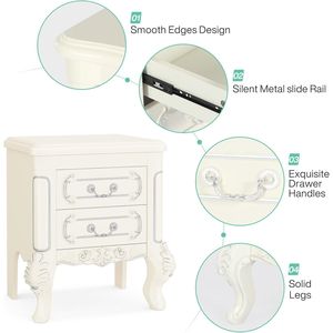 Table de chevet pour chambre à coucher, pour le rangement et la décoration - Product Image 4