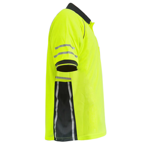 เสื้อโปโลผ้าฝ้ายกันน้ำแบบสะท้อนแสงพร้อมไฟ LED สำหรับผู้ชาย  ชุดทำงานกลางแจ้ง - Product Image 4