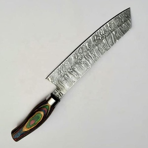 Couteau de chef forgé à la main sur mesure en acier Damas, couteau de cuisine professionnel, couteau de cuisson de luxe avec manche en bois ambidextre, OEM - Product Image 2