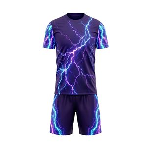 Black Teal Diagonal Stripe Soccer Jersey Modern Football Uniform Set Quick Dry Training Wear Men Teamwear - Product Image 4