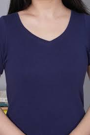 Camiseta Casual de Manga Corta con Cuello en V para Mujer, Tejido de Algodón Transpirable, Suave y Agradable al Tacto, para Uso Diario, con Logotipo Personalizado - Product Image 4