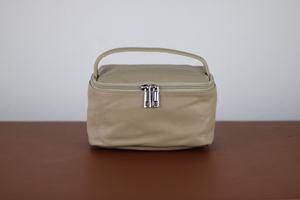 TYG-0055C hommes en cuir véritable double compartiment Dopp Kit sac fermeture à glissière voyage pour trousse de toilette parfait cosmétique cadeau papa - Product Image 4