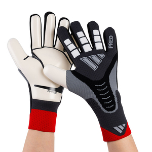 ถุงมือผู้รักษาประตูฟุตบอล WEMBLY SPORTS หนังแท้ ระดับมืออาชีพ กันลื่น กันน้ำ ป้องกันนิ้วมือ ปรับขนาดได้ แบบสวม - Product Image 1