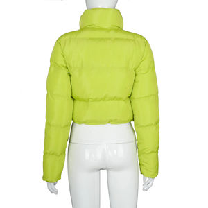 <b>Cropped</b> Bubble Coat for Women Winter Warmth Fashion <b>Cropped</b> <b>Puffer</b> <b>Jacket</b> with Detachable Collar Lightweight Design - Product Image 4