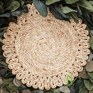 MEJOR PRECIO: Manteles Individuales Artesanales de Fibra Natural de Seagrass Trenzados a Mano, Circulares, de Paja, para Comedor, de Vietnam - Product Image 1