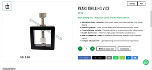 LUXURO Tornillo de Banco para Perforación de Perlas, Herramientas de Joyería de Hierro Fundido, Pinza de Precisión para Perlas, Nuevo |   Modelo GS-110 - Product Image 3