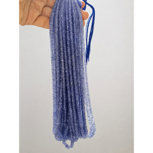 Perles de Tanzanite Bleue Facettées Rondelles pour la Fabrication de Bijoux, Vente en Gros, Brins de 2-3,5 mm, Trou de 0,3 mm, Collier de 16 Pouces - Product Image 1