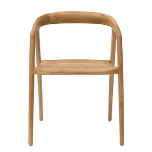 Silla de Comedor Moderna de Madera de Teca con Cojín Confortable, Muebles Elegantes para Restaurante, Hotel y Cafetería, Directo de Fábrica - Product Image 2