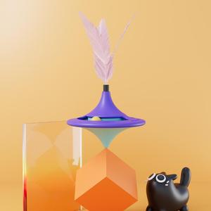 Juguete Interactivo para Gatos con Forma de Trompo de Plástico Ecológico, Colgable con Ventosa - Product Image 4