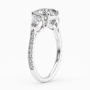 Iced Jewelz Hot Selling 2.50 Carat <b>Cushion</b> Cut Lab-Grown Diamond Ring 14K White Gold Rhodium Plating Prong Setting Engagement - Product Image 2