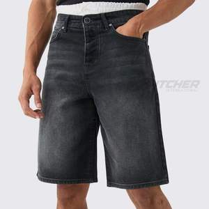 Shorts en jean personnalisés à marque privée, style streetwear Y2K, écologiques, délavage clair, broderie, vente en gros - Product Image 2