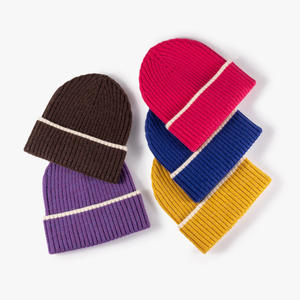 Bonnet unisexe en tricot côtelé épais 100 % laine, confortable et ajustable, pour l'hiver, avec logo personnalisé, OEM, marque privée, fournisseur en gros - Product Image 5