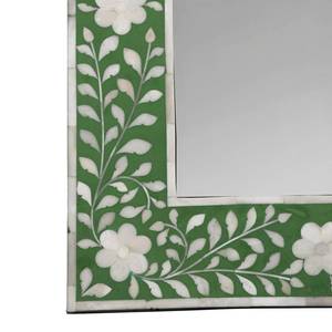 Stylish Good Quality Wall Mirror <b>Frame</b> Handmade Green Floral Bone Inlay <b>Arch</b> Wall Mirror Traditional Decorative Wood <b>Frame</b> - Product Image 2