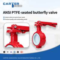 Vanne papillon API 609 en PTFE, classe 150, type Wafer, en acier au carbone et acier inoxydable, à vis sans fin, pneumatique, électrique, résistante à la corrosion acide et alcaline
