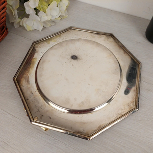 Luxury Stainless Steel Serving Tray with Silver Color Octagon Shape Decorative Metal Platter for Wedding Hotel Home Usage - Product Image 6