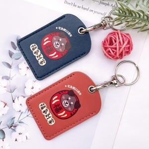 Fashion Printing Logo <b>Leather</b> <b>Keyring</b> Different Shape, Marktex - Product Image 6